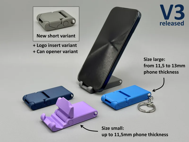 Small smartphone stand  -  print in place design