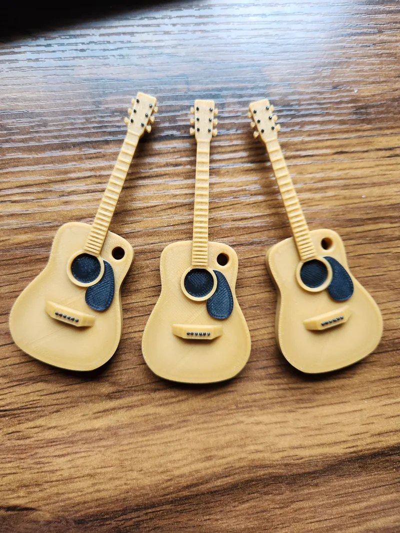 Acoustic Guitar Keychain