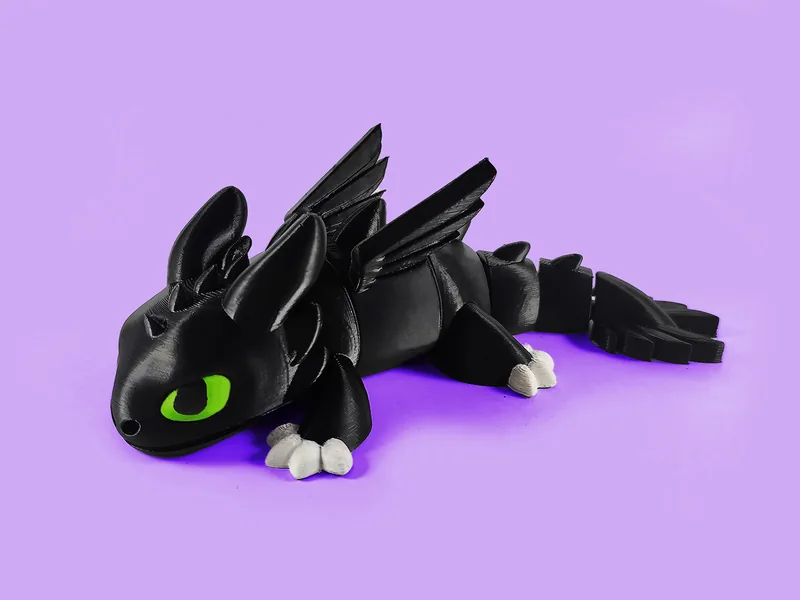 Articulated Dragon toothless Night Fury Cute Flexible