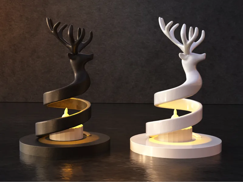 Spiral Elegance Reindeer