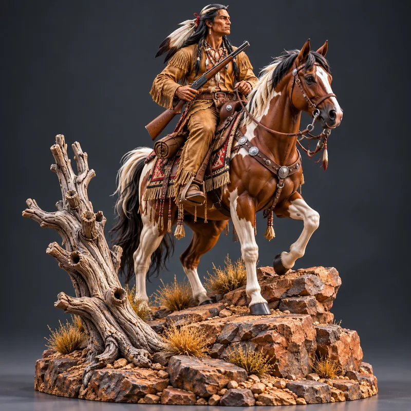 Western Series - Native Warrior Mounted