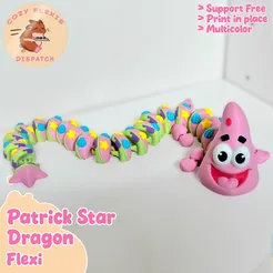 Patrick Star Dragon MultiColor Flexi Print-In-Place € 8.88
