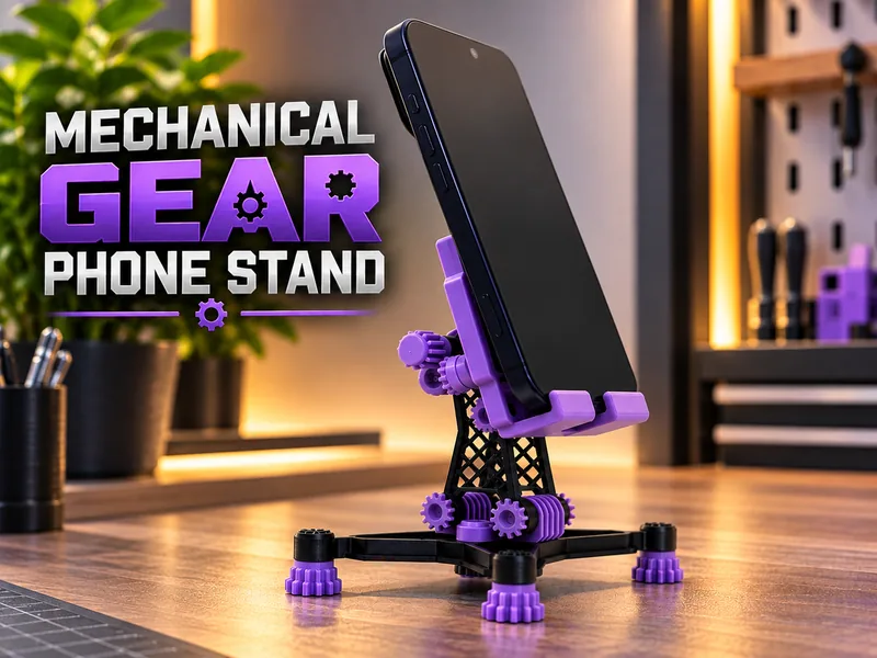 Mechanical Gear Phone Holder | Phone Stand
