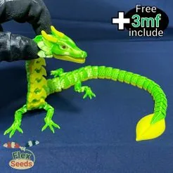 Flexi Leaf Dragon(Print-in-place)Free