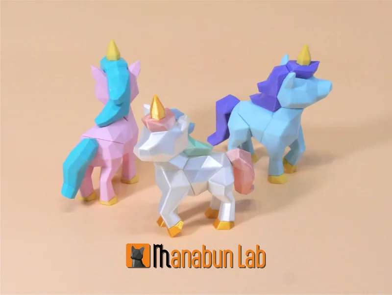 Low Poly Baby Unicorn Puzzle