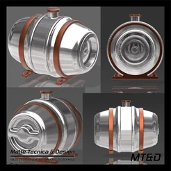 Olympia Style Beer Keg Hot Rod Fuel Tank for Scale Auto Models and Dioramas€ 2.57