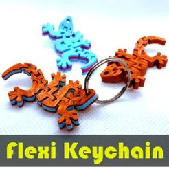 Flexi Articulated Keychain - Gecko Dual ColorFree