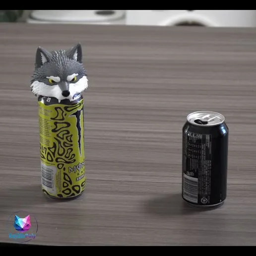 Multi-Part No. AMS Wolf CanCover Soda Dust Cover Beverage Lid Reusable Cap Drink Protection Beginner Printing STL Printable 3D Model€ 3.41