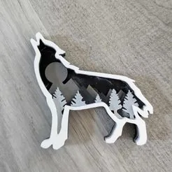 Wolf multilayer / Wolf file/ 3D layer/ 3D mandalaFree