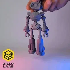 ZILLOLAAB FLEXI PRINT-IN-PLACE ZIPPY THE BOT 🤖Free