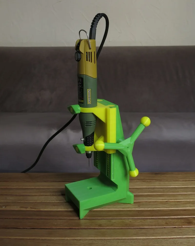 Fully printed drill stand for Proxxon 230/E