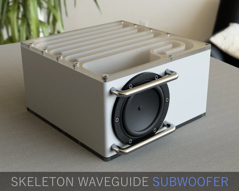 Skeleton Waveguide Subwoofer Speaker - (inc. Fusion 360 archive)
