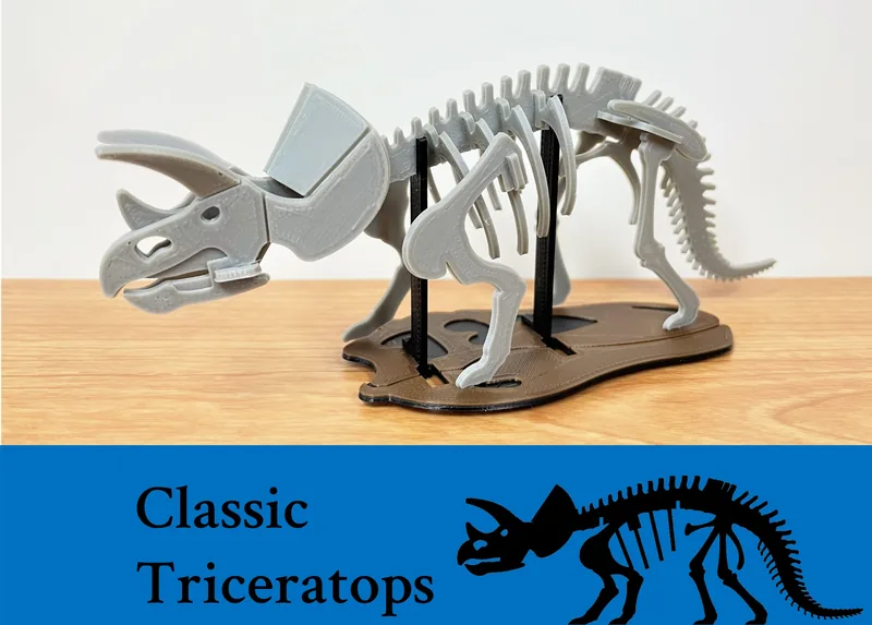 [3Dino Puzzle] Classic Style Triceratops
