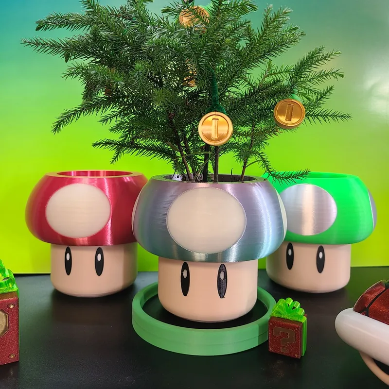 Mario Mushroom Money Tree Planter