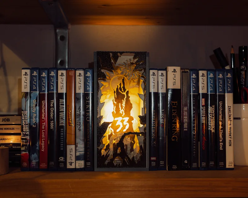 Expedition 33 Glowing Monolith Book Nook