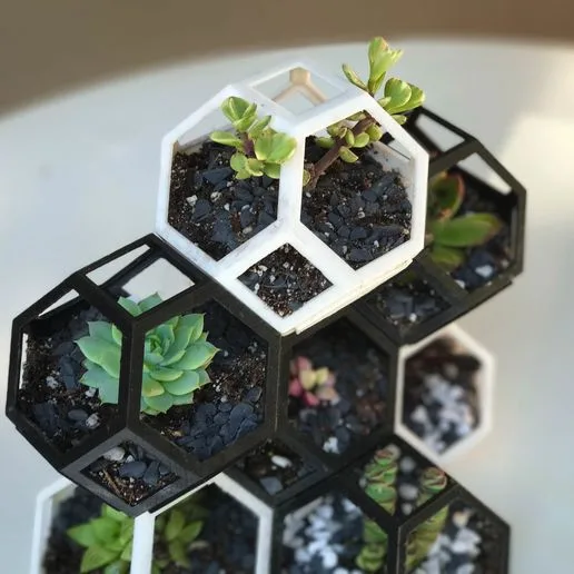 Plantygon - Modular Geometric Stacking Planter for Succulents