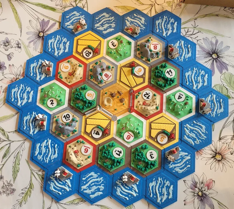 The Settlers of Catan 3D Board (Improved)